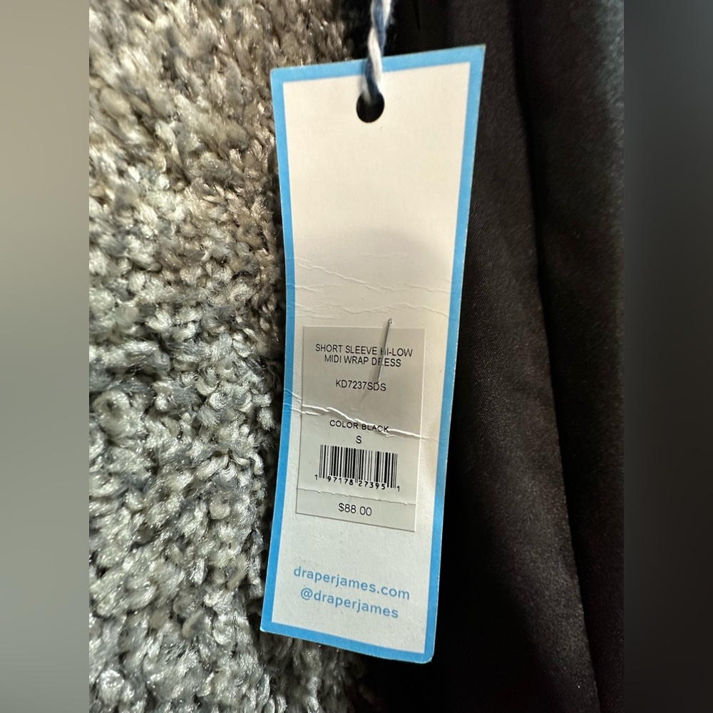 NWT DRAPER JAMES RSVP Hi-Lo Midi Wrap Dress Size Small - Picture 5 of 6